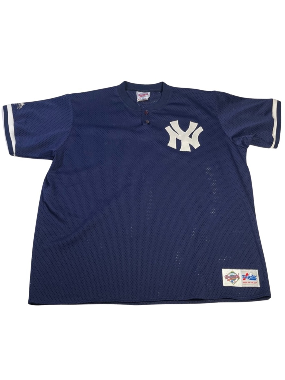 New York Yankees XXL Majestic Diamond Collection Pullover Jersey Navy Mesh USA